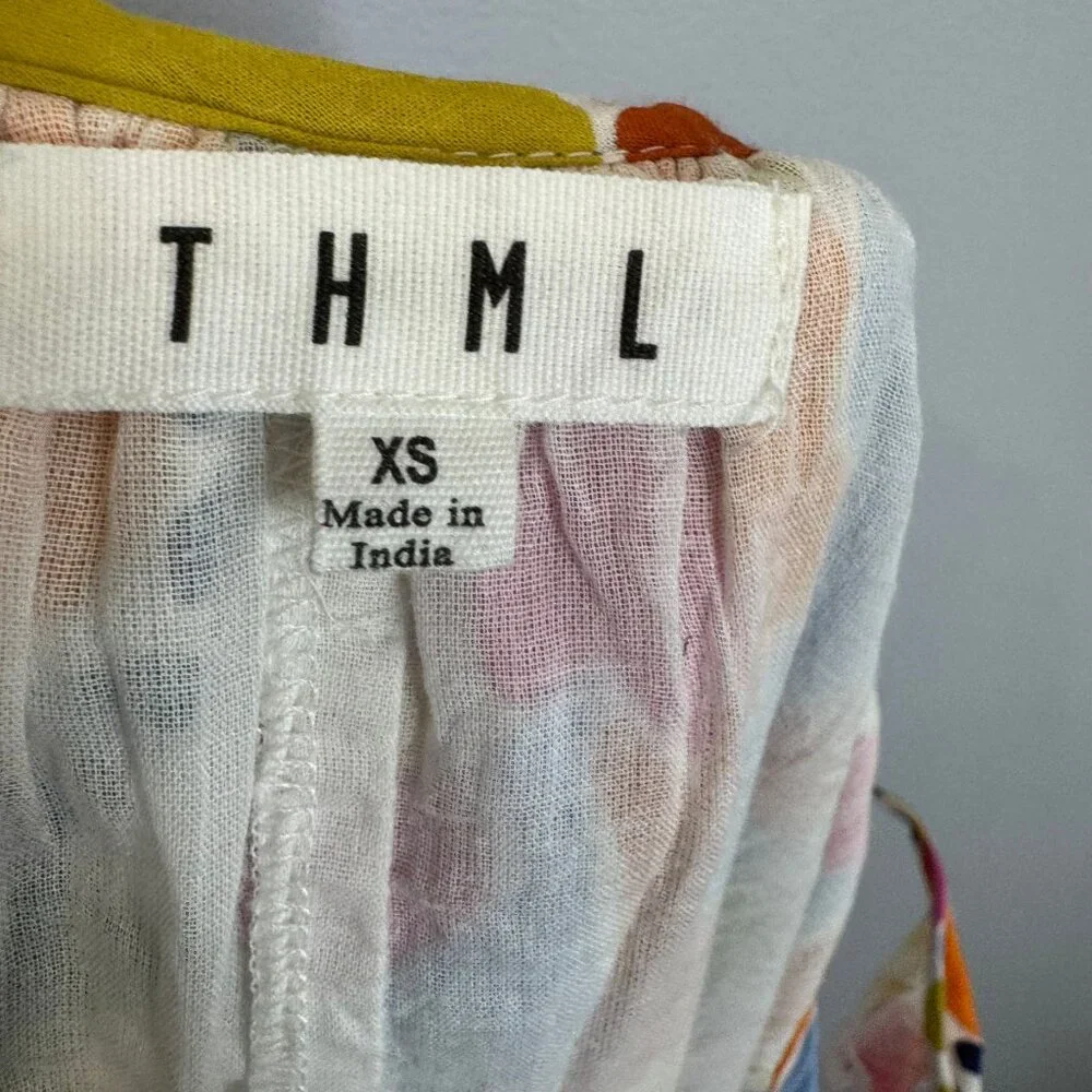 THML Spotted Multi Print Swim Sundress Adjustable Strap Beach Vacation Sz. XS - Picture 12 of 13